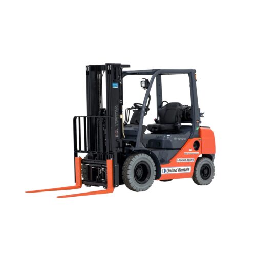 6,000 lb. Gas/LP or Diesel Warehouse Forklift, Quad Mast, Pneumatic Tires